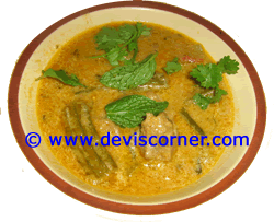 mutton ladiesfinger kuzhambu